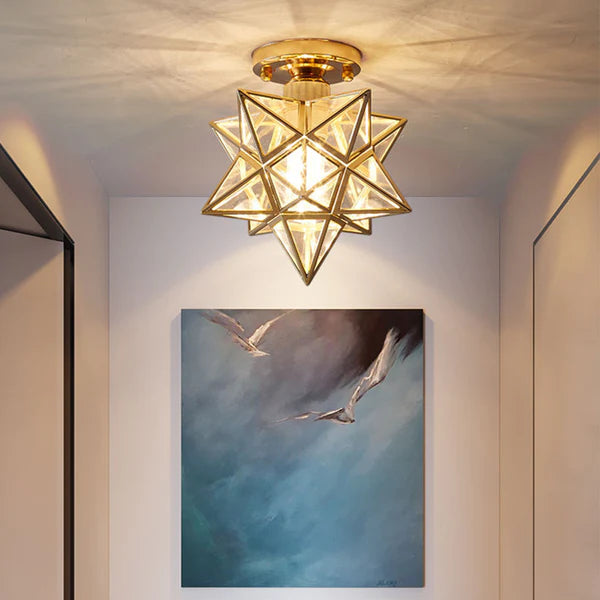 StarGlow LED Ceiling Lamp | Star-Shaped Flush Mount Light
