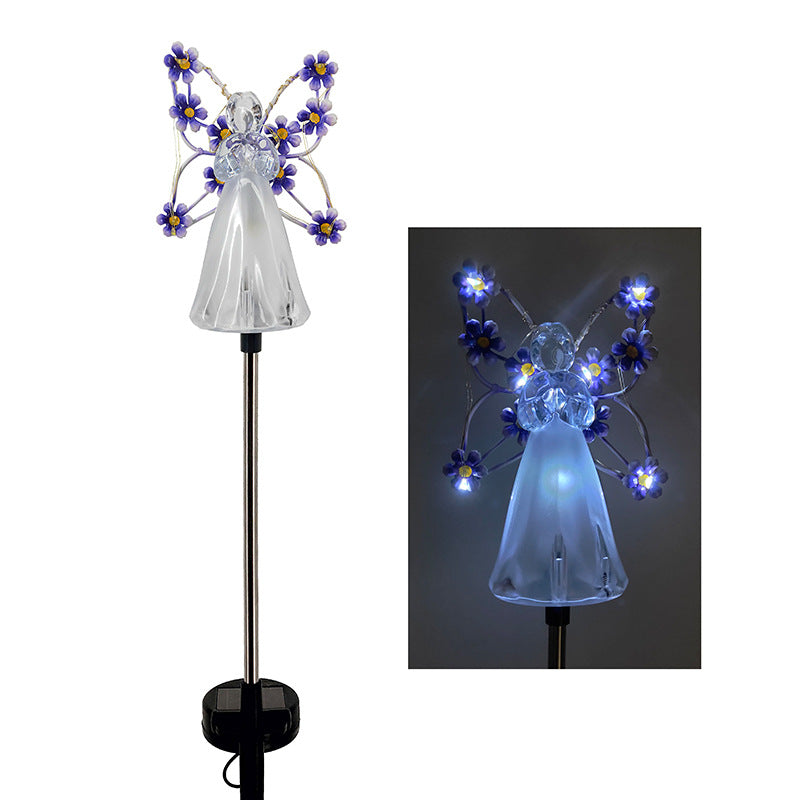 AngelGlow Solar Garden Light | LED Angel Outdoor Memorial Lamp