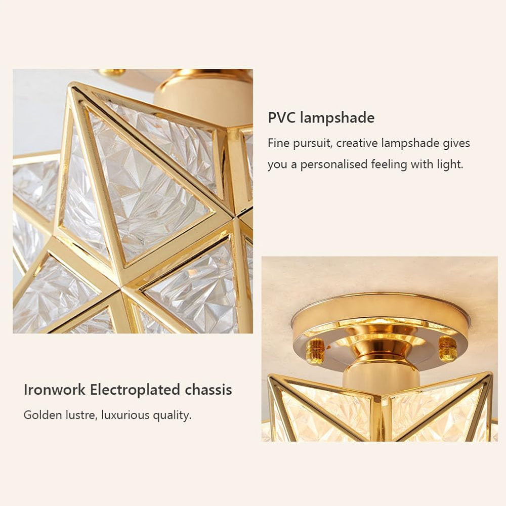 StarGlow LED Ceiling Lamp | Star-Shaped Flush Mount Light
