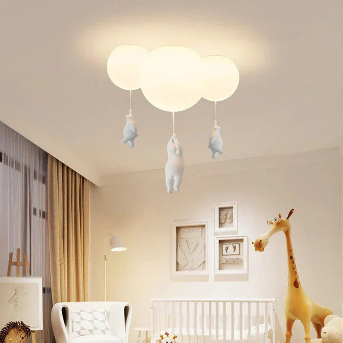 SkyBear Kids Ceiling Lamp | Bear & Balloon LED Pendant Light
