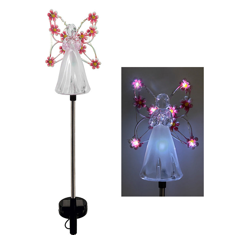 AngelGlow Solar Garden Light | LED Angel Outdoor Memorial Lamp