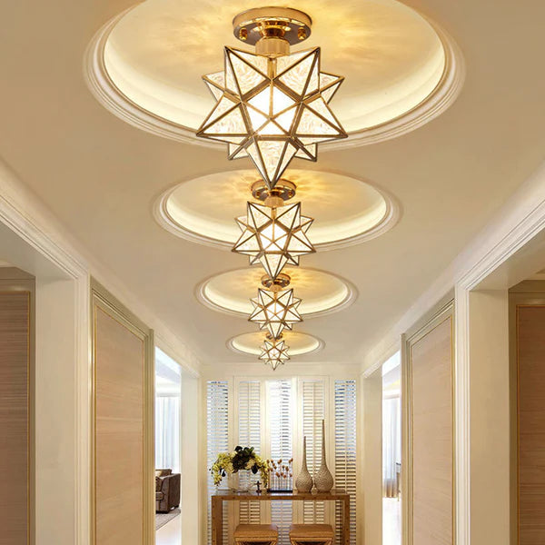 StarGlow LED Ceiling Lamp | Star-Shaped Flush Mount Light