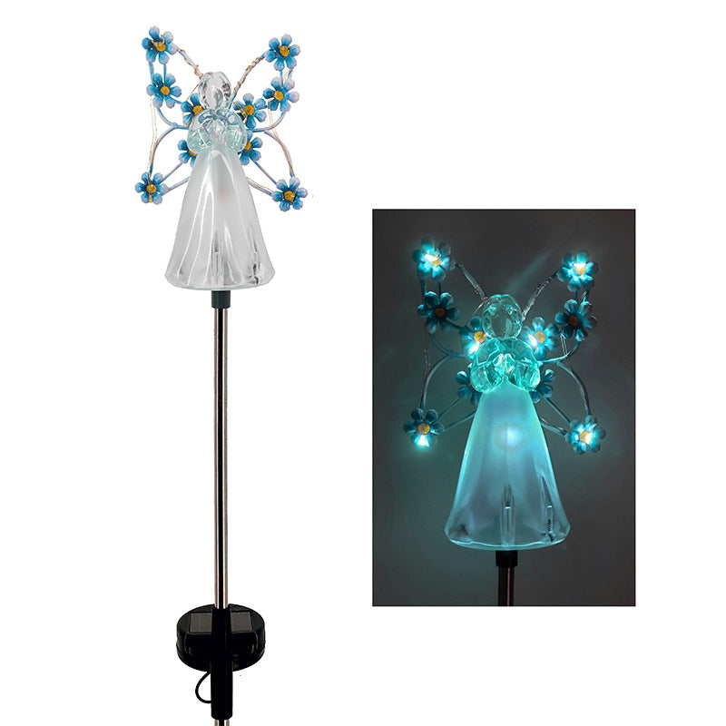 AngelGlow Solar Garden Light | LED Angel Outdoor Memorial Lamp