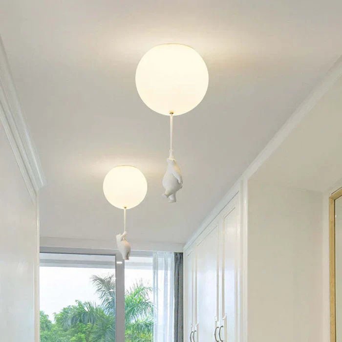 SkyBear Kids Ceiling Lamp | Bear & Balloon LED Pendant Light