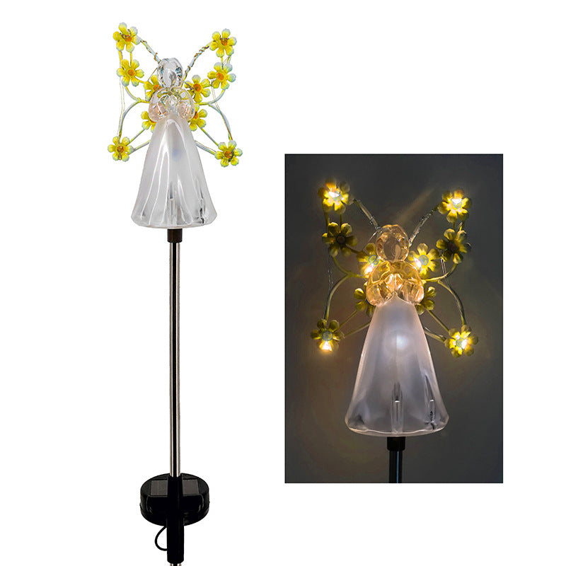 AngelGlow Solar Garden Light | LED Angel Outdoor Memorial Lamp