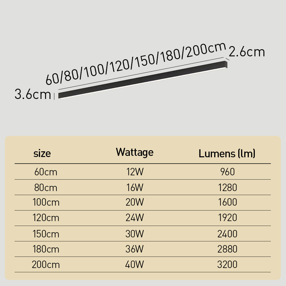 LineaLite LED Ceiling Light | Minimalist Linear Strip Fixture