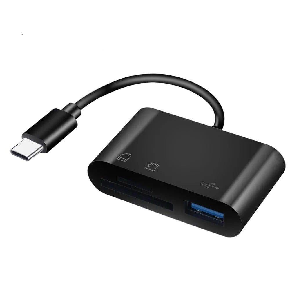 3-in-1 USB-C Memory Card Reader Adapter