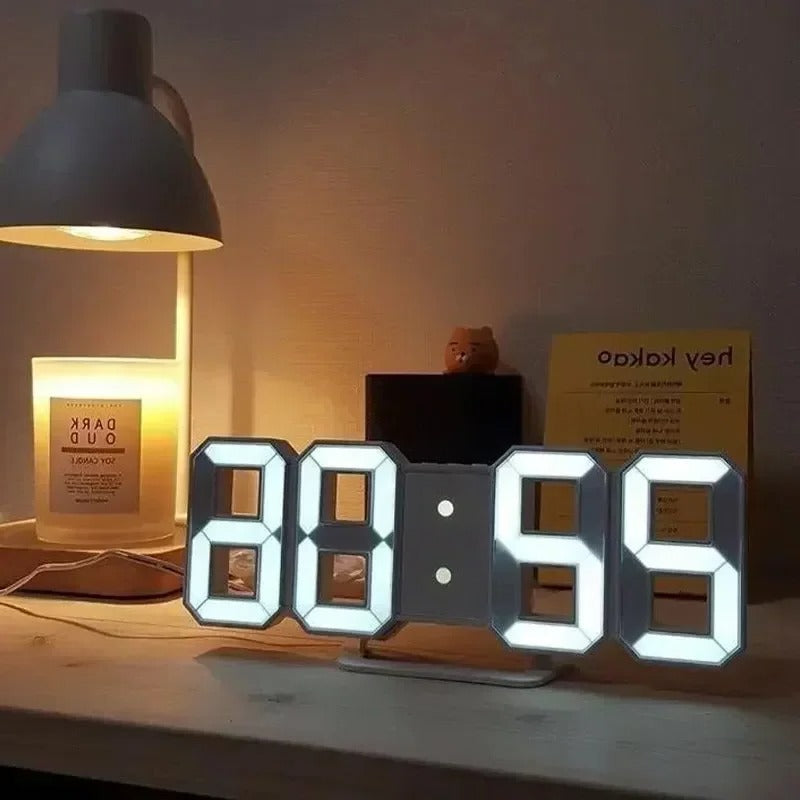 3D LED Digital Alarm Clock with Temperature