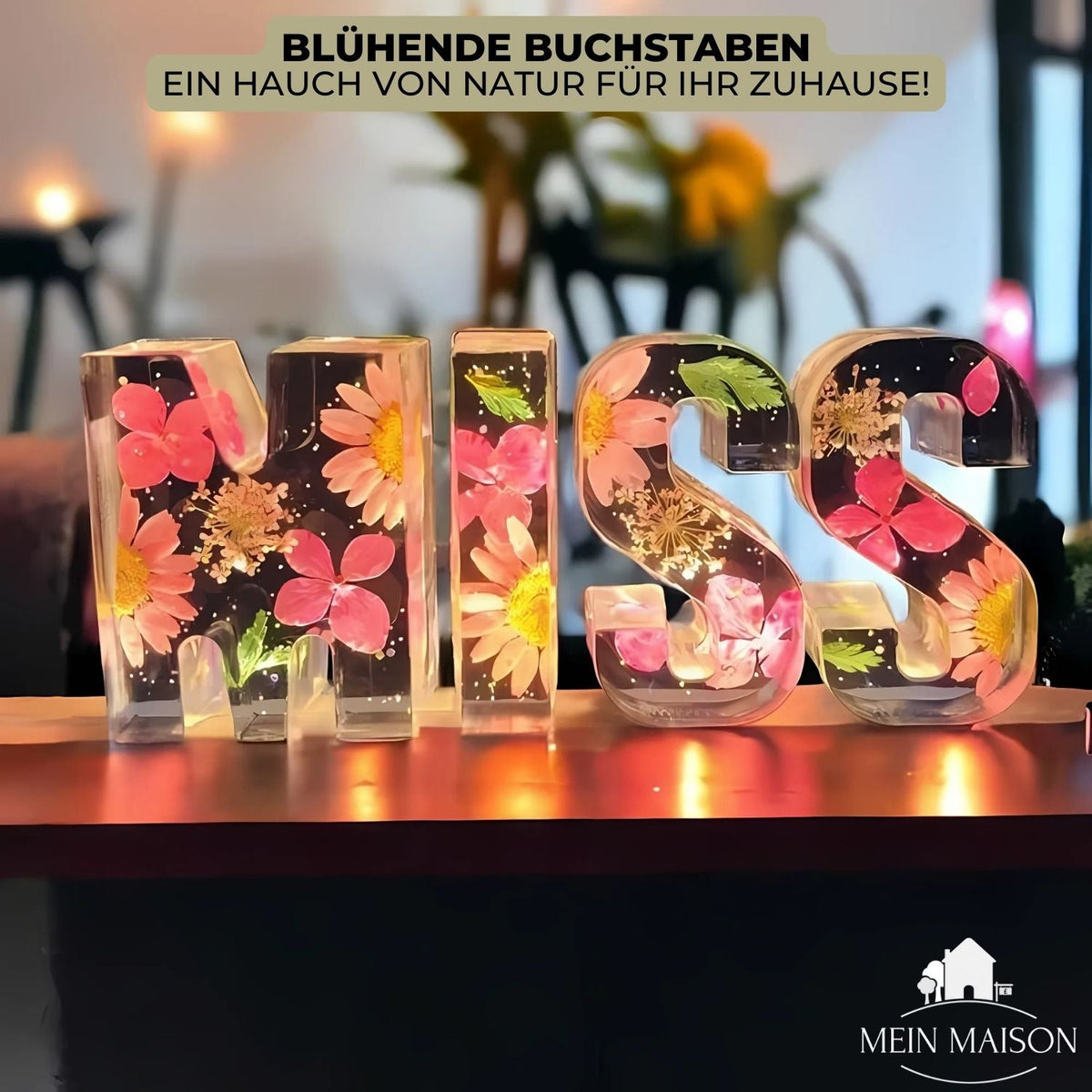 BloomLetter LED Resin Letter Lamp