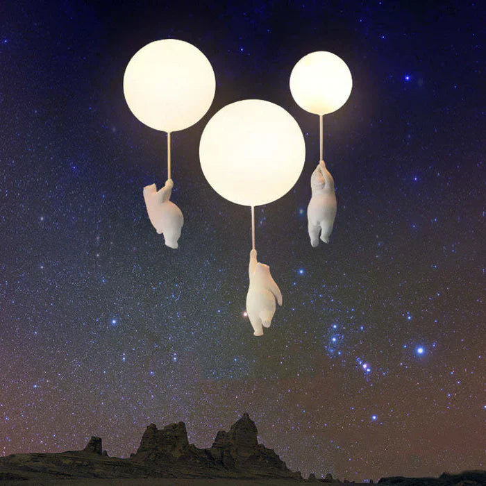 SkyBear Kids Ceiling Lamp | Bear & Balloon LED Pendant Light