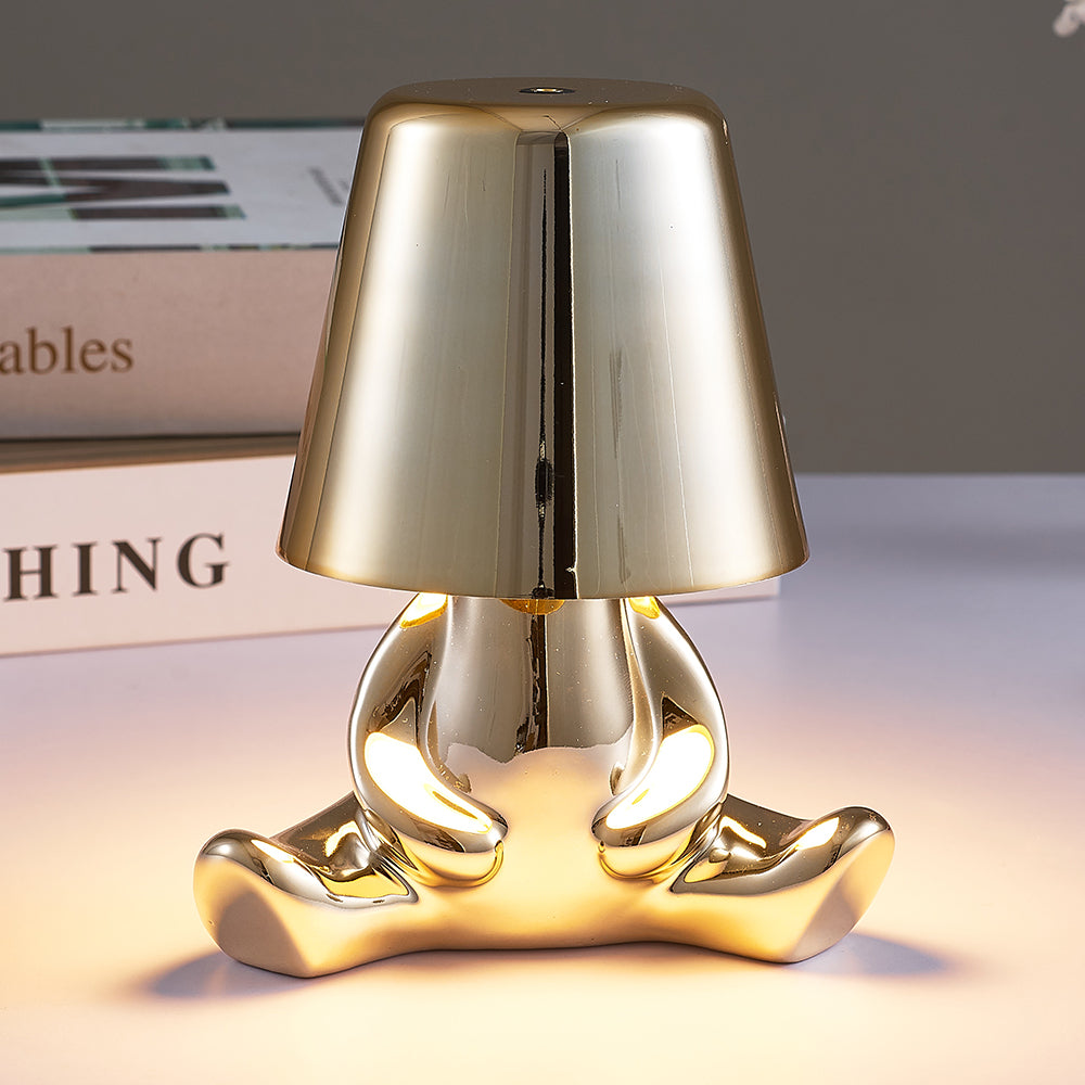 ThinkerGlow Little Man Table Lamp | Rechargeable Dimmable LED Light