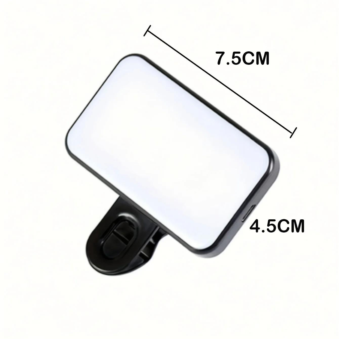 Mini Rechargeable Clip-On Selfie Light for Phones & Laptops