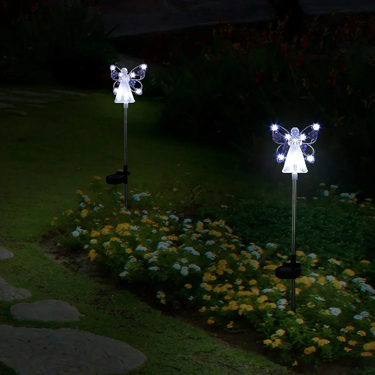 AngelGlow Solar Garden Light | LED Angel Outdoor Memorial Lamp