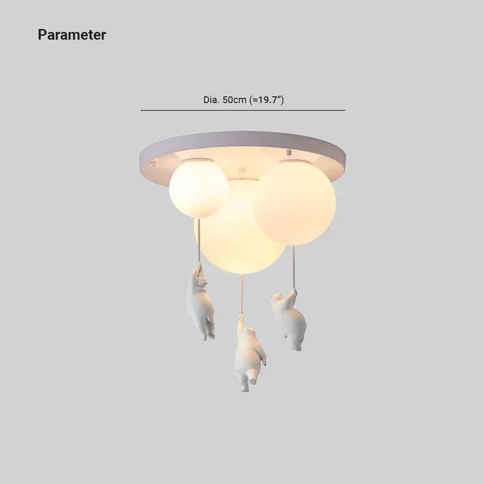 SkyBear Kids Ceiling Lamp | Bear & Balloon LED Pendant Light