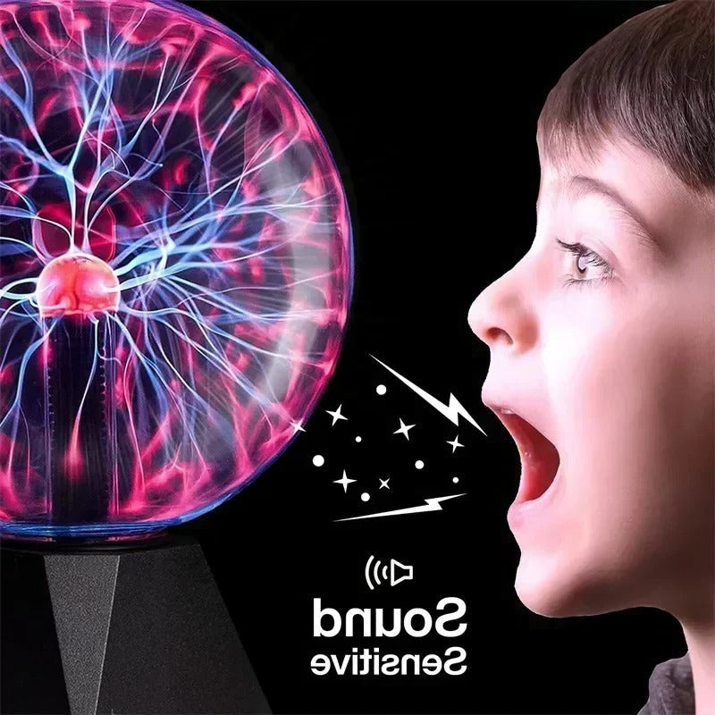 8 Inch Plasma Ball Sound Control LED Lamp