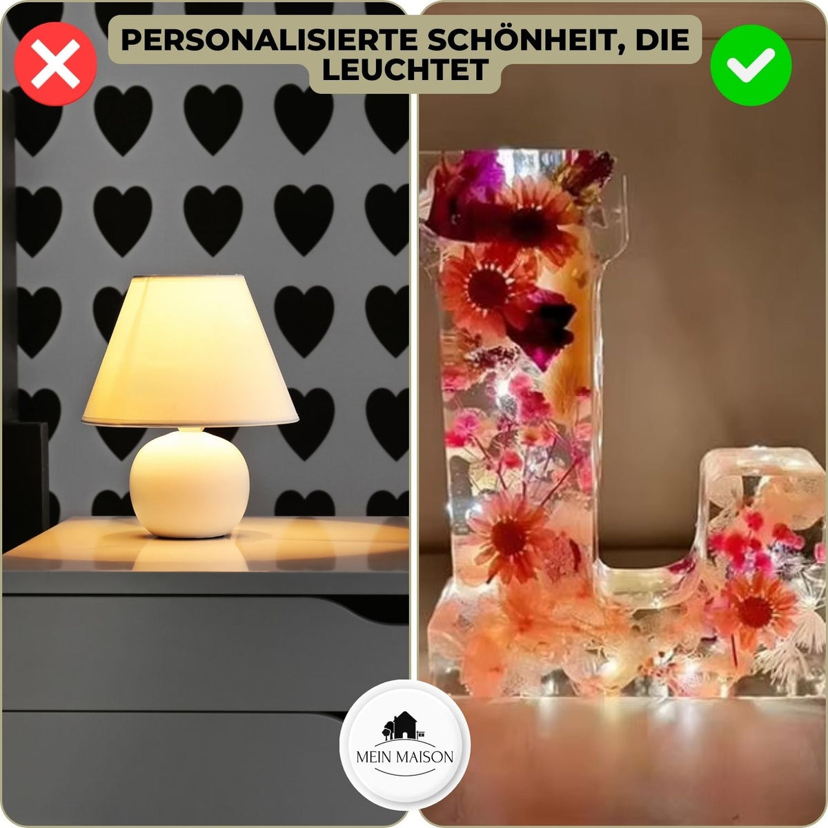 BloomLetter LED Resin Letter Lamp