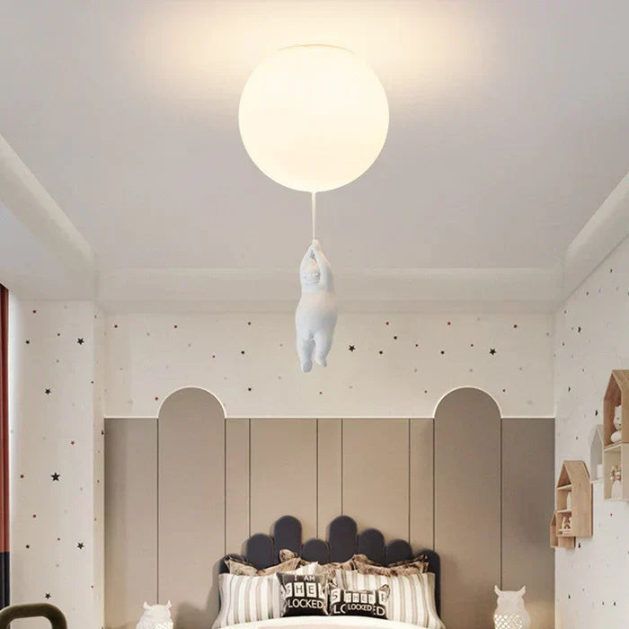 SkyBear Kids Ceiling Lamp | Bear & Balloon LED Pendant Light
