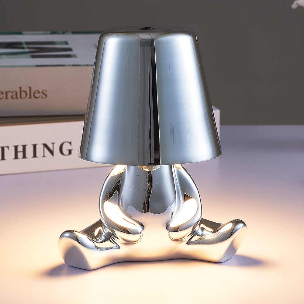 ThinkerGlow Little Man Table Lamp | Rechargeable Dimmable LED Light