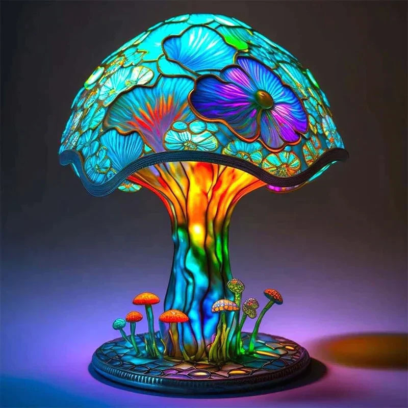 Charming Stained Glass Table Lamp – Vintage Decorative Lighting