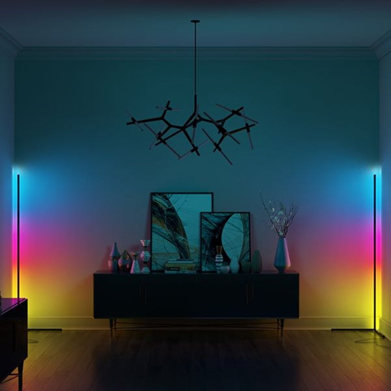 CornerGlow Slim LED Floor Lamp | Dimmable Corner Lamp with Remote Control