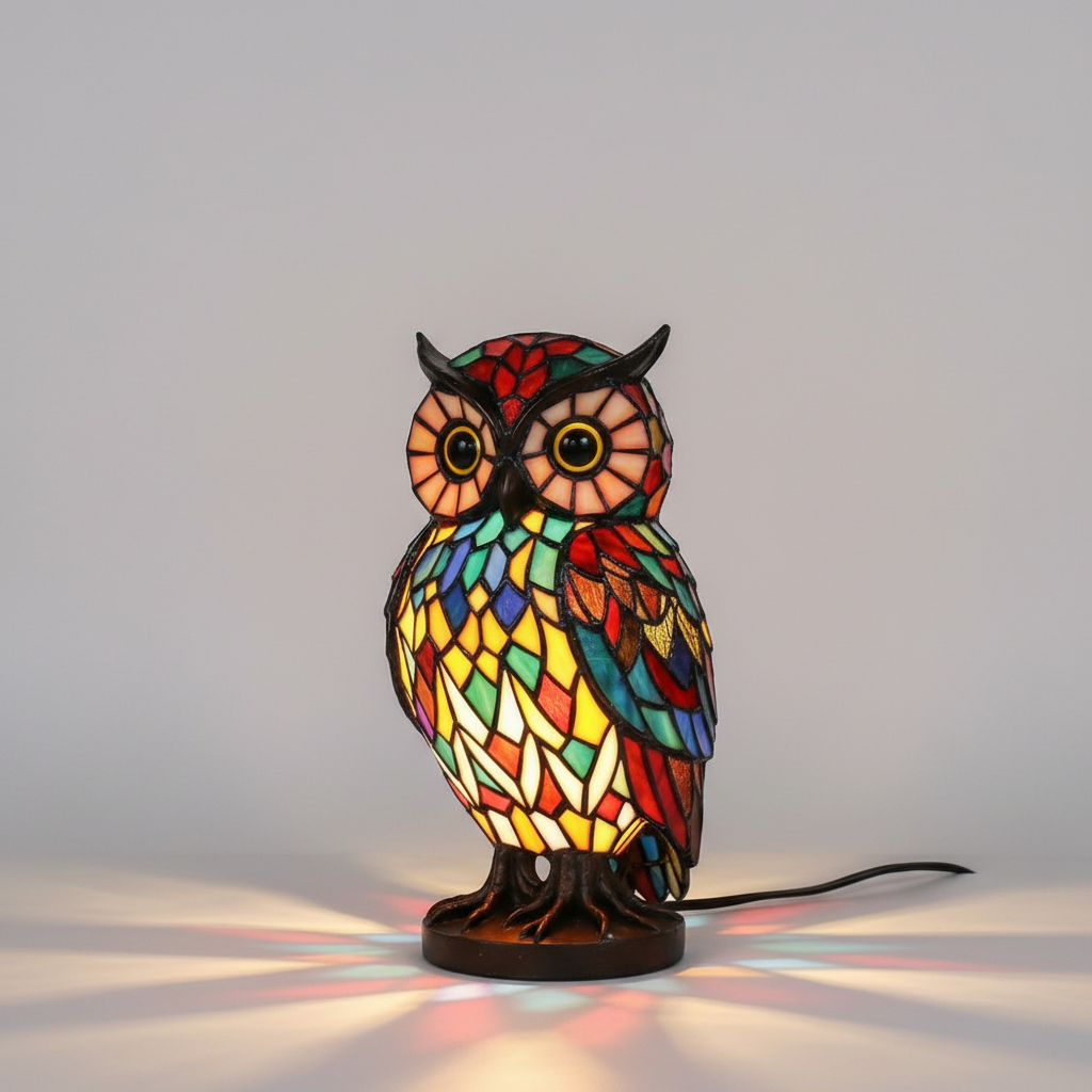 LumiFauna Stained Glass Animal Table Lamp