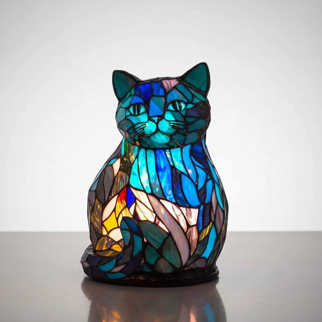 LumiFauna Stained Glass Animal Table Lamp