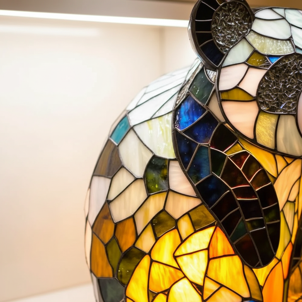LumiFauna Stained Glass Animal Table Lamp