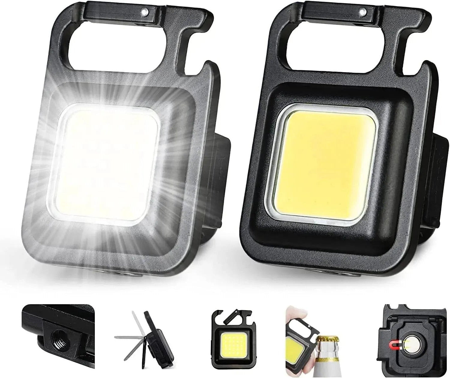 Mini LED Keychain Flashlight – USB Rechargeable Camping Light