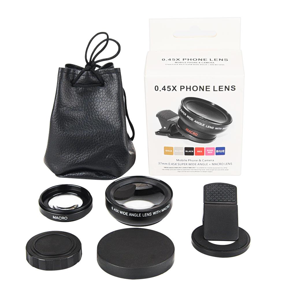 2-in-1 Phone Camera Lens Kit with Wide & Macro