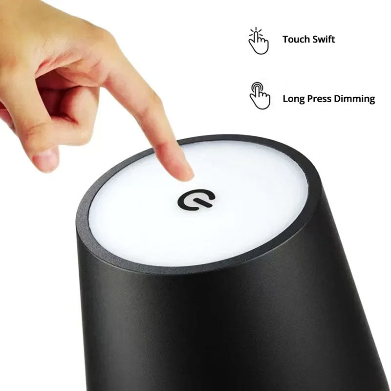 LumiTone Rechargeable LED Table Lamp | Wireless Touch Lamp with 10 Colour Modes