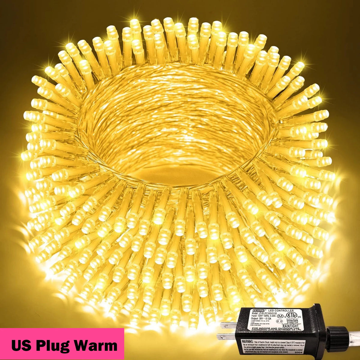 Outdoor LED String Lights - US Plug Warm / 100M 800LED