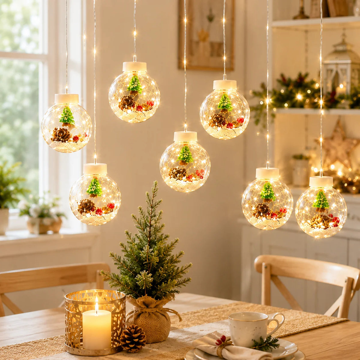 Bauble Curtain Lights
