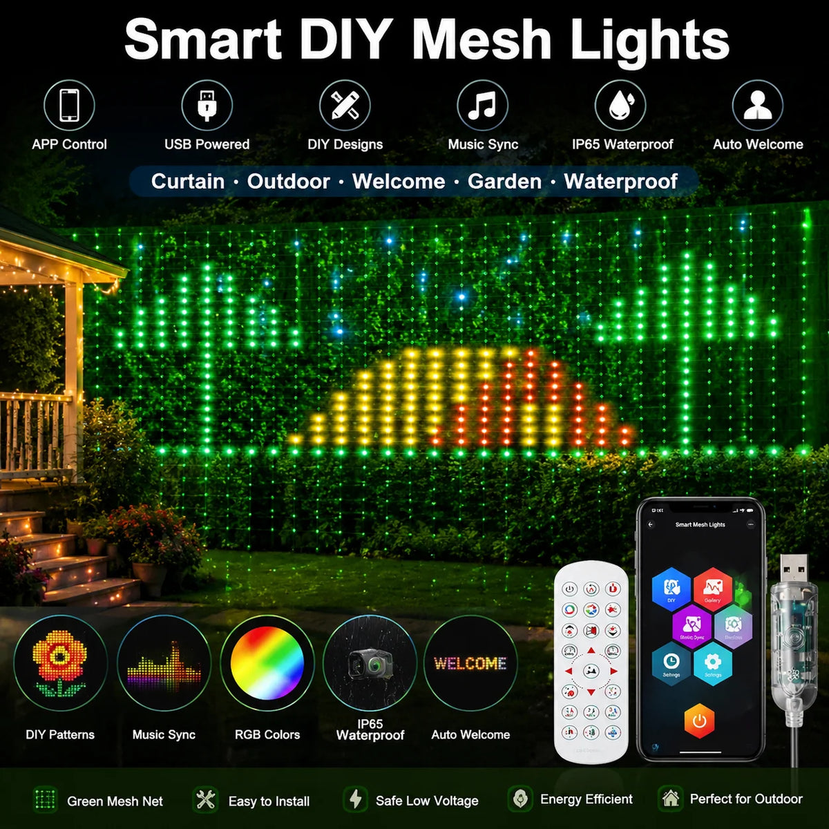 WiFi Smart Curtain Lights