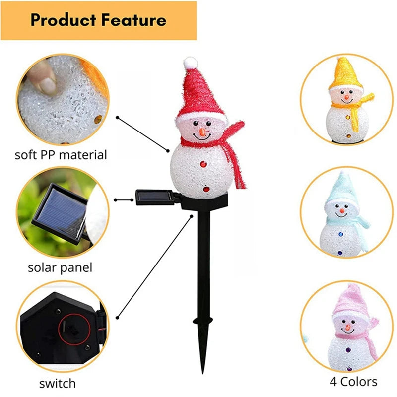 Solar Snowman Stakes