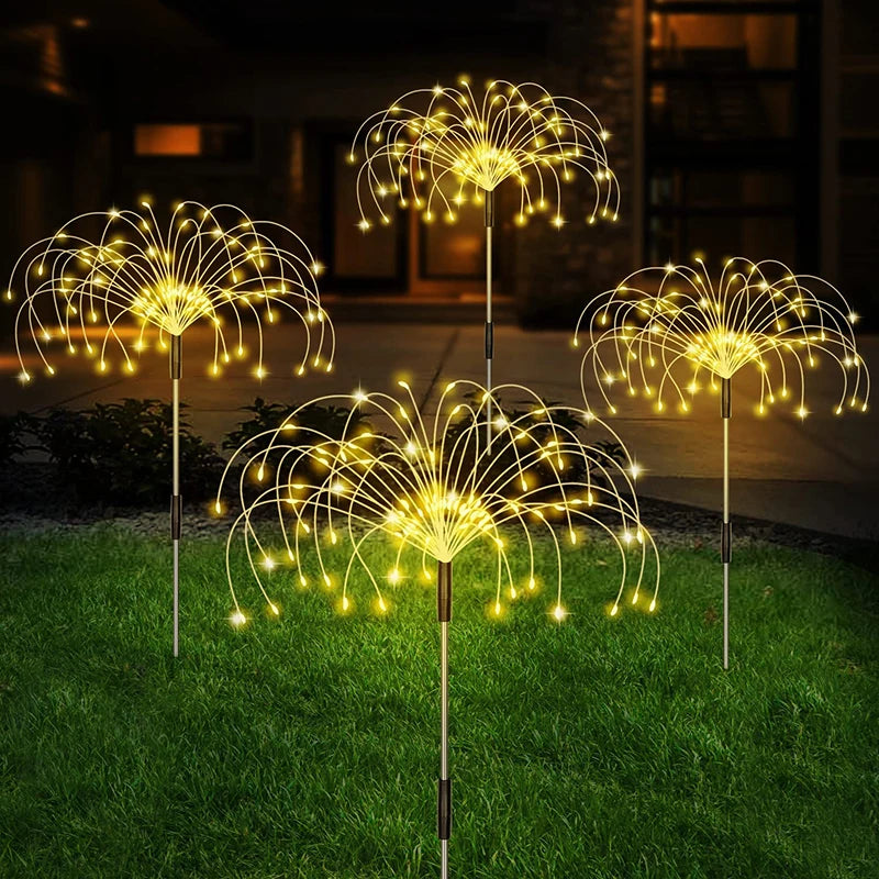 Solar Starburst Garden Lights - Warm / 4Pcs