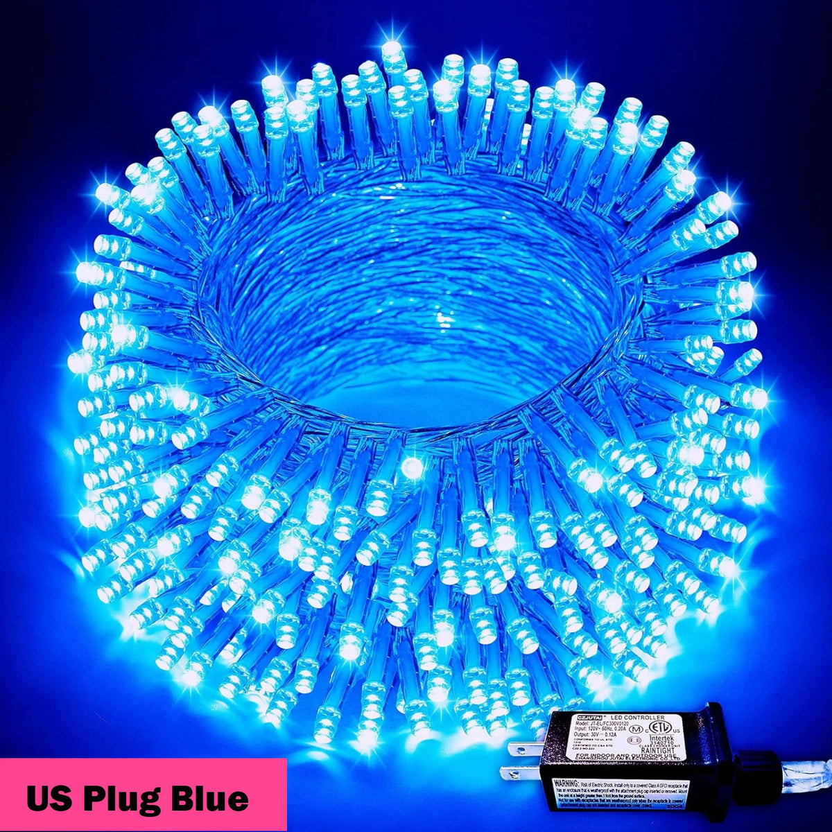 Outdoor LED String Lights - US Plug Blue / 10M 100LED