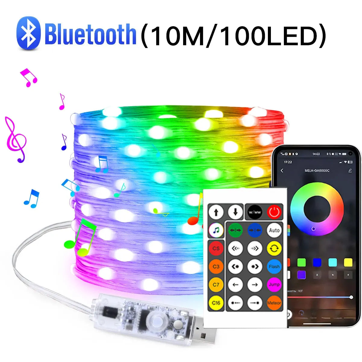 RGBIC Music Fairy Lights - 10M 100LEDs