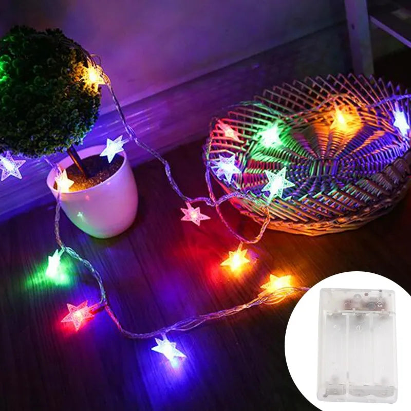 Star LED Fairy Lights - Multicolor / 1.5M 10 LED