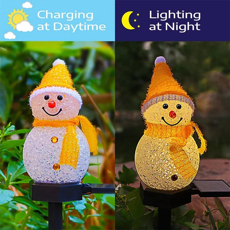 Solar Snowman Stakes