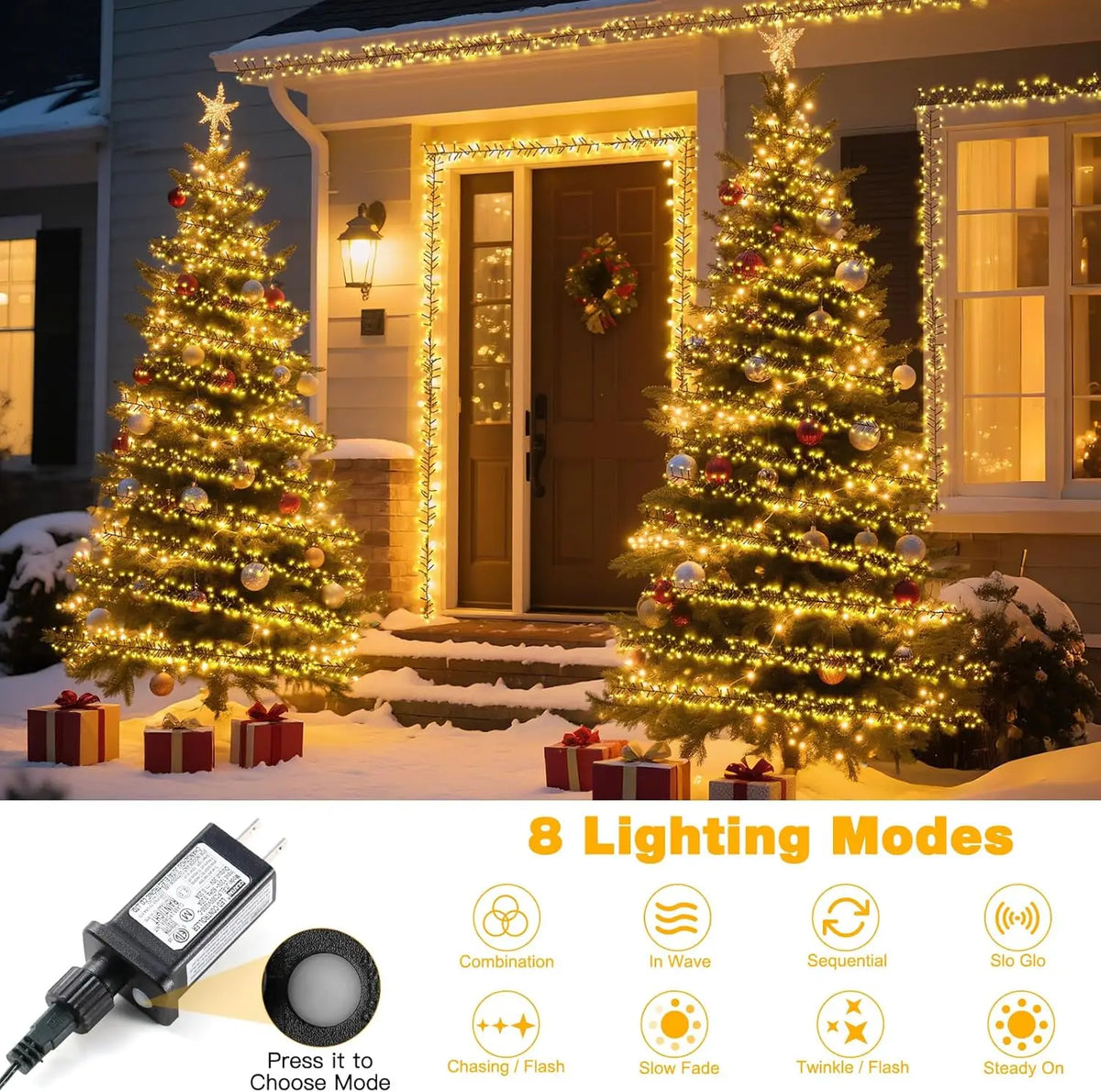 Long Christmas Cluster Lights
