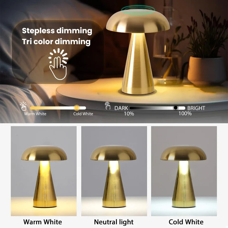 GlowMush Retro Mushroom Table Lamp