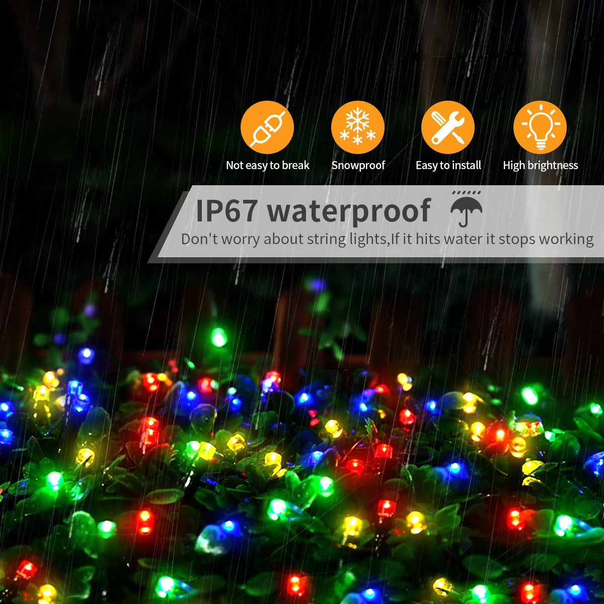 Courtyard Christmas Fairy Lights