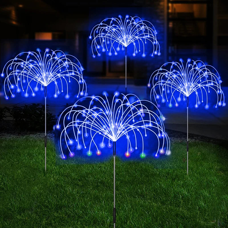 Solar Starburst Garden Lights - Blue / 8Pcs
