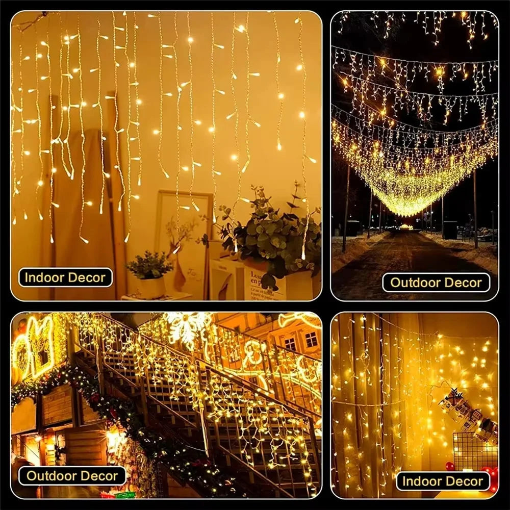 Solar Eaves Icicle Lights
