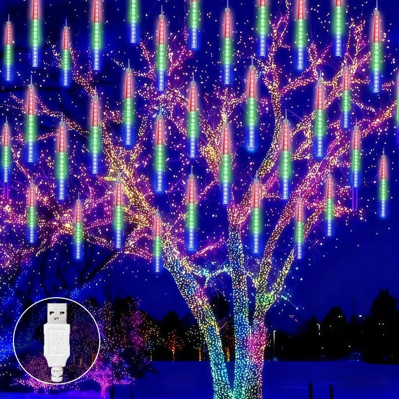 USB Meteor Shower Lights - Color / 30cm 8tubes