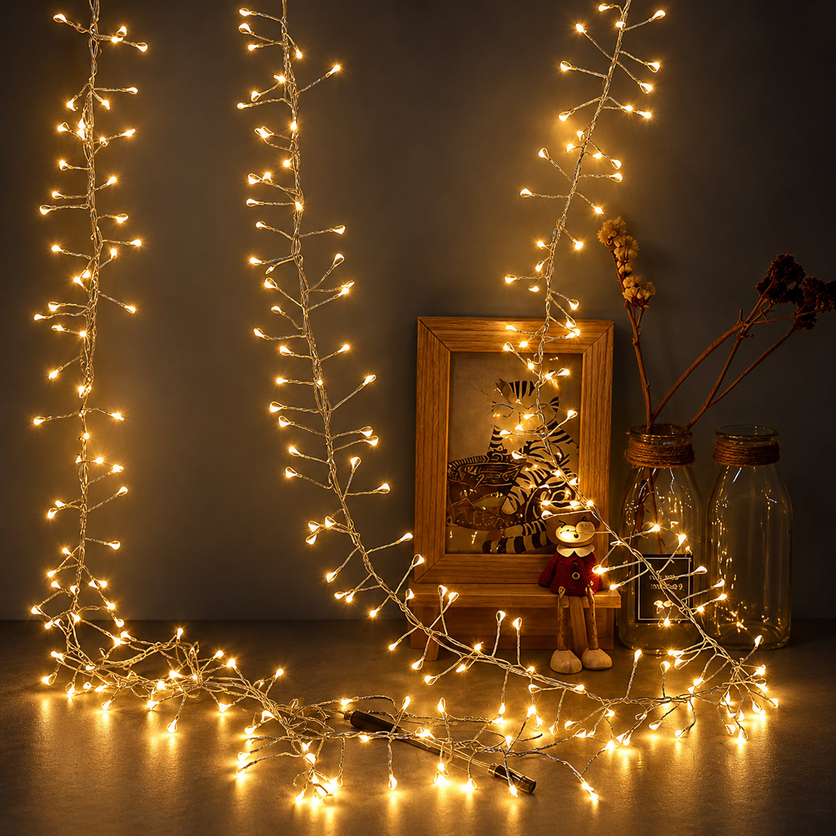 Silver Wire Cluster Lights