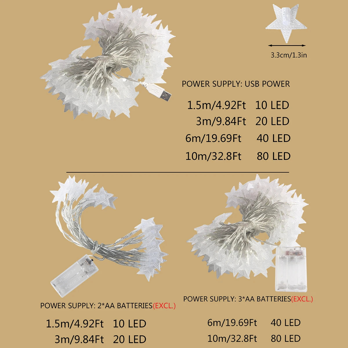 Star LED Fairy Lights