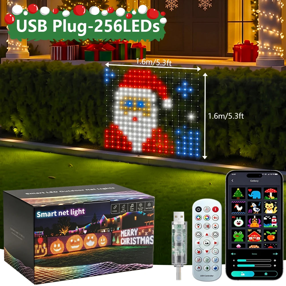 Smart Christmas Net Lights - USB-1.6x1.6m