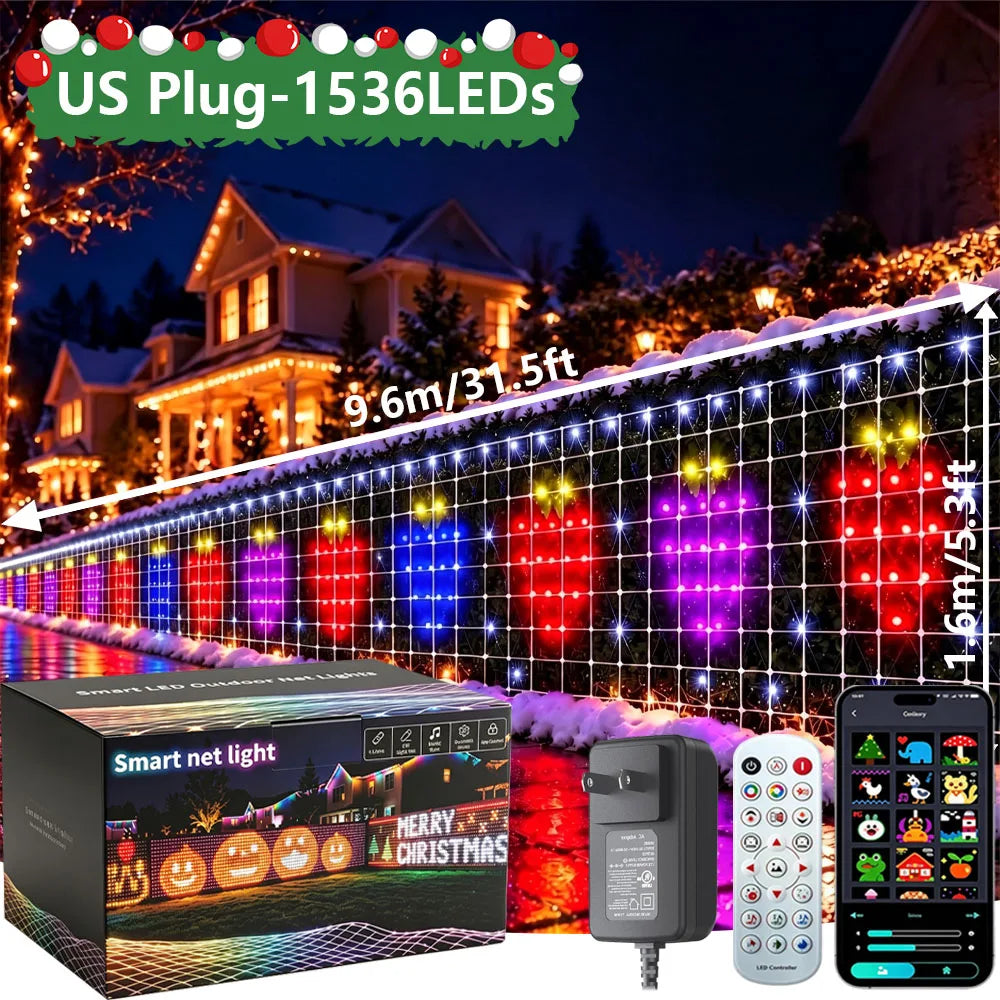 Smart Christmas Net Lights - US Plug-1.6x9.6m