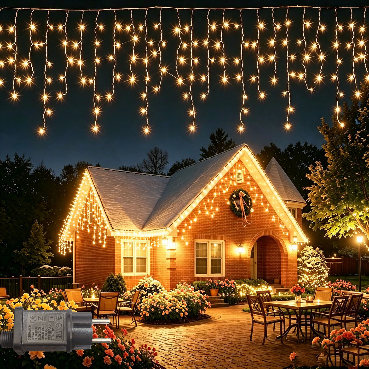 LED Icicle Curtain Lights